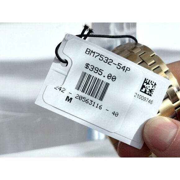 NEW Citizen Eco Drive Men's Peyten Champagne Dial Gold Band Watch BM752-54P 41mm - Picture 14 of 16